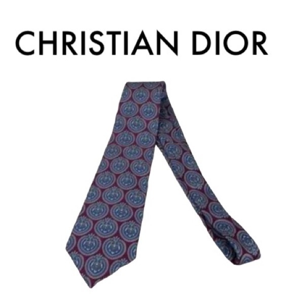 Dior Other - CHRISTIAN DIOR MEN’S BLUE RED TIE